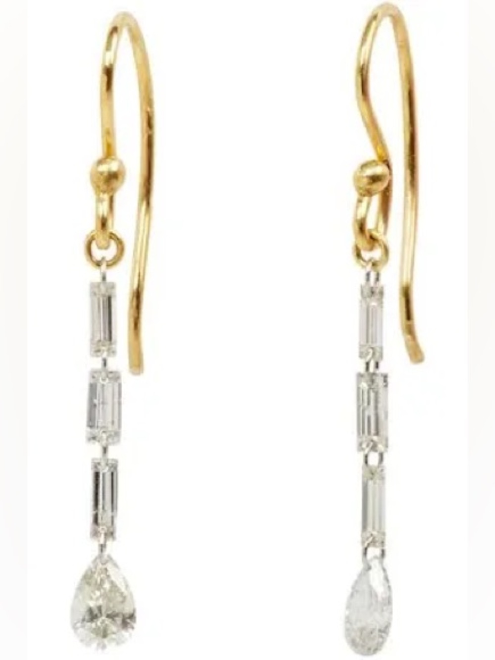 Twist Jewelry introduces Todd Pownell. Triple Diamond Baguette and Pear Earrings